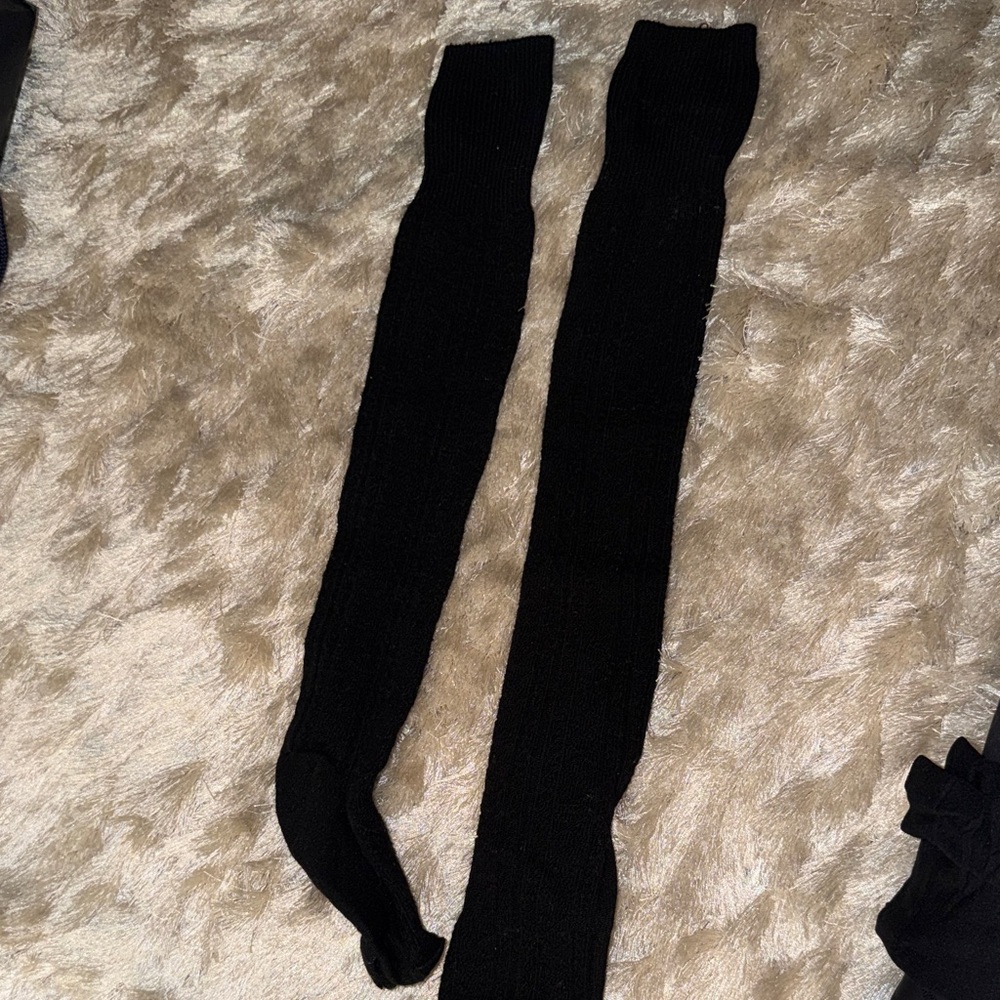 Black Over-the-Knee Socks